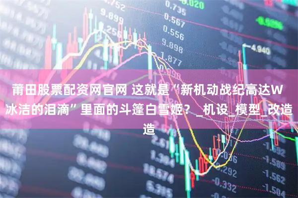 莆田股票配资网官网 这就是“新机动战纪高达W 冰洁的泪滴”里面的斗篷白雪姬？_机设_模型_改造