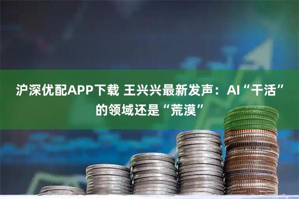 沪深优配APP下载 王兴兴最新发声：AI“干活”的领域还是“荒漠”