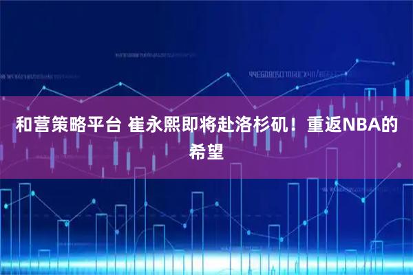 和营策略平台 崔永熙即将赴洛杉矶!重返NBA的希望