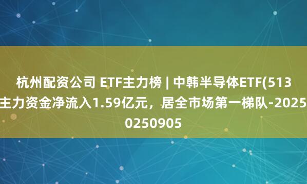 杭州配资公司 ETF主力榜 | 中韩半导体ETF(513310)主力资金净流入1.59亿元，居全市场第一梯队-20250905