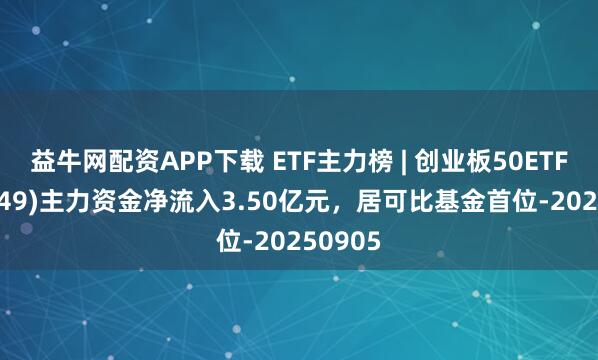 益牛网配资APP下载 ETF主力榜 | 创业板50ETF(159949)主力资金净流入3.50亿元，居可比基金首位-20250905